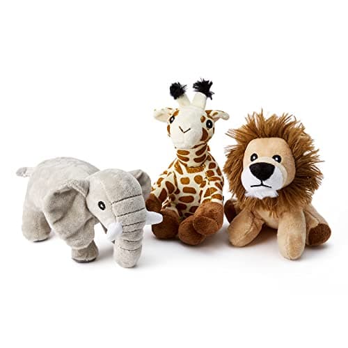 Image of Zappi Co Child Cuddly Soft Stuffed Animal - Perfect Cuddly Friends for Kids Ideal Gift for Birthdays and Special Occasions (12-15cm) (Elephant + Giraffe + Lion)