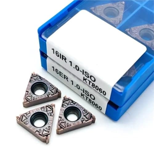 Image of Lathe bits Cutter inserts 10PCS thread insert 16ER 16IR 1.0 1.25 1.5 1.75 2.0 2.5 3.0 Internal/external thread cutting tool(16 ER,1.75 ISO)