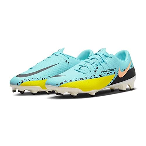Image of NIKE Men's Nike Phantom Gt2 Academy Mg Sneaker, Glacier Ice Black Yellow Strike, 8.5 UK