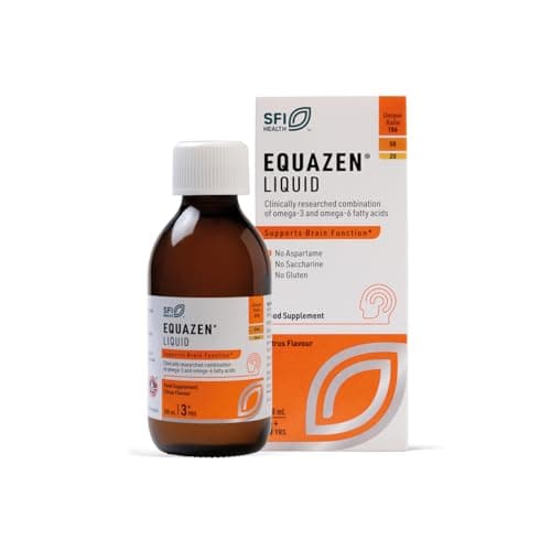Image of Equazen® Omega 3 & 6 Liquid, Brain & Cognitive Support, EPA, DHA & GLA, Clinically Researched 9:3:1 Formula, Natural Citrus Flavour, Easy to Take, Child Friendly 3+, 200ml