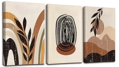 Image of Sungeek Canvas Wall Art Prints 3 Pieces Modern Picture Framed Multicolor Abstract Artwork Paintings for Bedroom Living Room Kitchen Home Wall Decoration Paintings 30 x 40cm