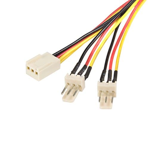 Image of StarTech.com TX3 Fan Power Splitter Cable - Fan power splitter - 3 pin internal power (F) to 3 pin internal power (M) - 1 ft - TX3SPLIT12
