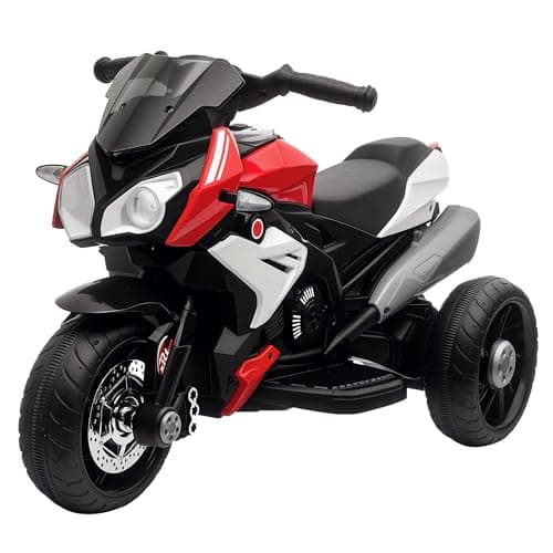 Image of HOMCOM Kids 6V Electric Ride On Motorcycle Electric Motorbike w/Lights Music Horn 3 Wheel Outdoor Play Toy for 3-5 Years, Red