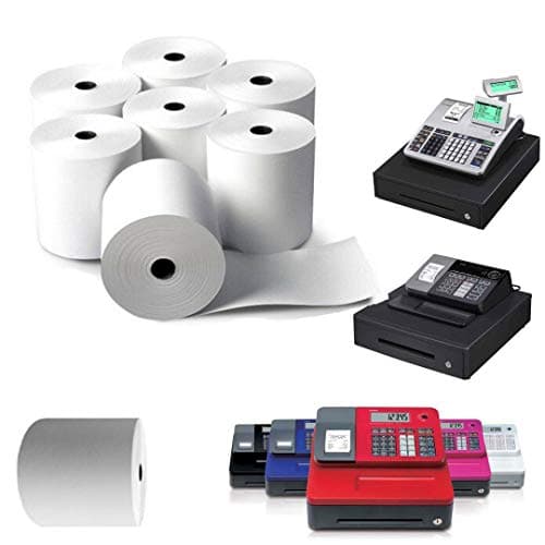 Image of 60 X CASIO Cash Register 57MM X 57MM X 12.7MM BPA Free Thermal Rolls BPA BPS Free Credit Card Machine Rolls Thermal Till Rolls