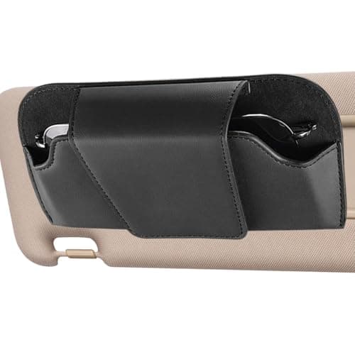 Image of IYOUGSIAS Sunglass Holder Car, for Jaguar F-Pace 2019-2023 Magnetic Sunglasses Holder and Ticket Card Clip, Car Visor Accessories, Durable Eyeglass Case