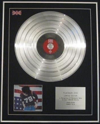 Image of RYAN ADAMS - Ltd Edition CD Platinum Disc - GOLD