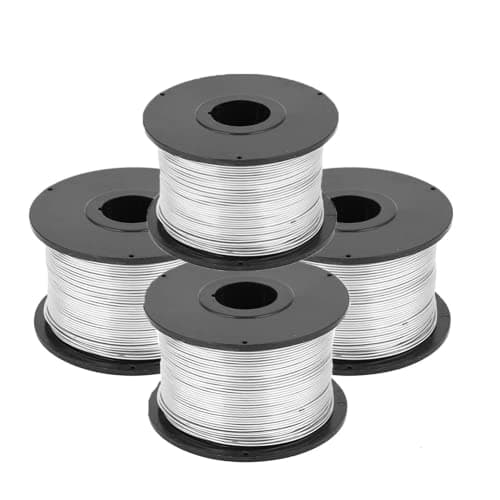 Image of 4Pcs Rebar Tie Wire Coil, 110m x 0.8mm Low-Carbon Steel Rebar Tie Tool Roll for Automatic Tying Machine and Garden Supplies