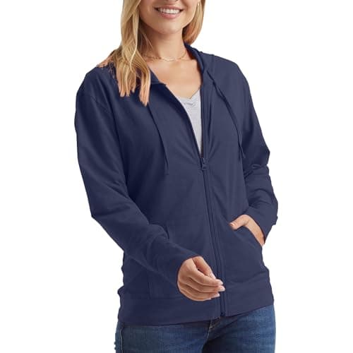 Image of Hanes Women's O9249 fashion hoodies, Navy, L UK