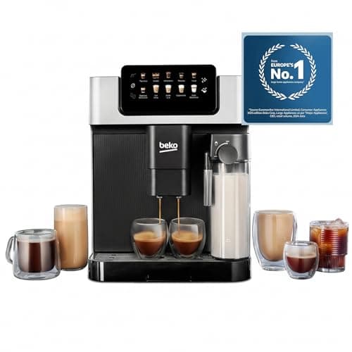 Image of Beko Bean to Cup Coffee Espresso Machine CaffeExperto CEG7304X | Milk Jug | Colour Touch Screen Panel | 19 Bar Pressure, 2 Coffee Nozzles | Fully Automatic, Black
