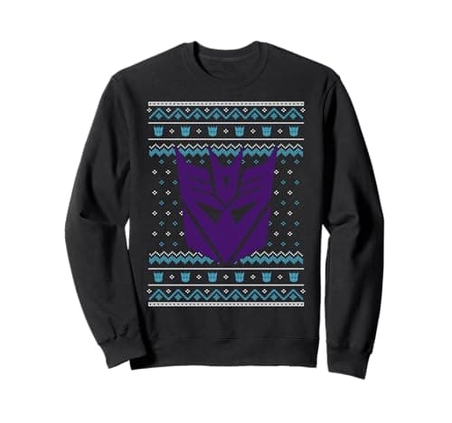 Image of Transformers Christmas Decepticon Ugly Sweater Style Sweatshirt