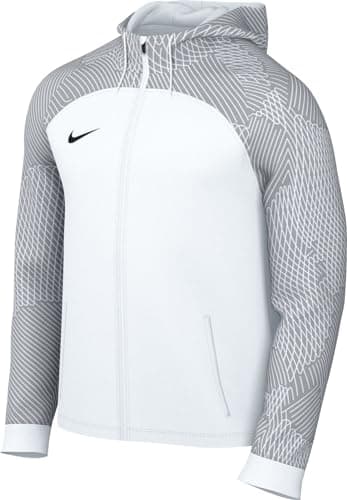 Image of NIKE DR2571-100 M NK DF STRK23 HD TRK JKT K Jacket Men's WHITE/WOLF GREY/WHITE/(BLACK) Size S