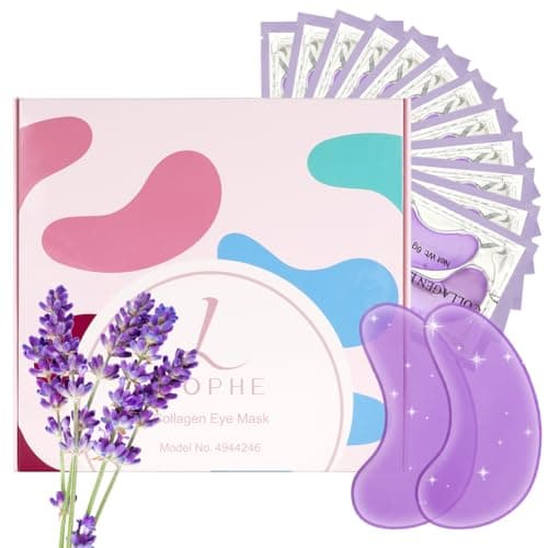 Image of LOPHE 30 Pairs Under Eye Patches, Lavender Vegan Eye Masks with Abundant Collagen Hydrating Eye Masks Iridescent Eye Patches for Puffy Eyes for Reduce Dark Circles Undereye Bags Wrinkles