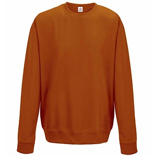 Image of Star and Stripes Plain Burnt Orange Sweatshirts, Crew Neck Sweatshirt Large Plus 1 T Shirt
