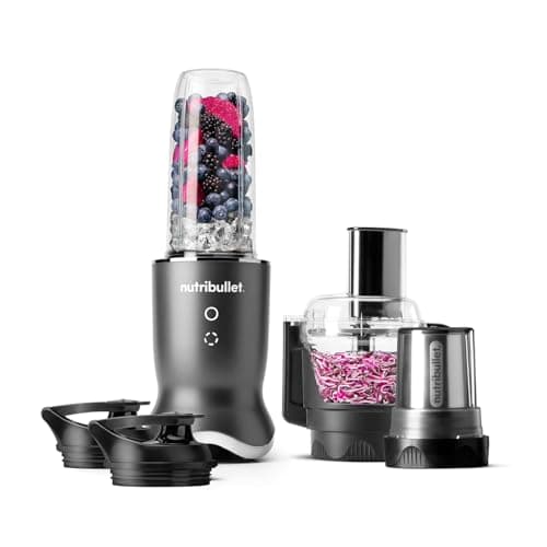 Image of nutribullet Ultra Plus Blender in Graphite - Powerful 1200W Motor Base & Rapid Extractor Blade - Easily Blends Frozen Fruit, Nuts & Ice - With 900ml & 700ml Cup & Lid to Go - For Smoothies & Juices