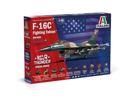 Image of ITALERI 35105 F-16C Fighting Falcon - War Thunder Model Kit/Model Plastic Model - 1:48 Scale