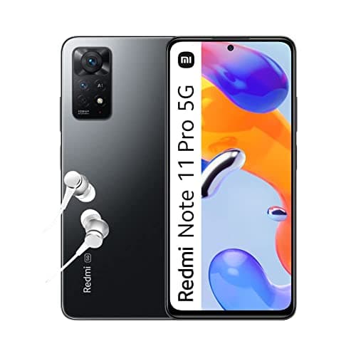 Image of Xiaomi Redmi Note 11 Pro 5G - Smartphone 6+128GB, 6.67” 120Hz FHD+ AMOLED DotDisplay, Snapdragon 695, 108MP+8MP+2MP AI Triple Camera, 5000mAh, Graphite Gray (UK Version + 2 Years Warranty)