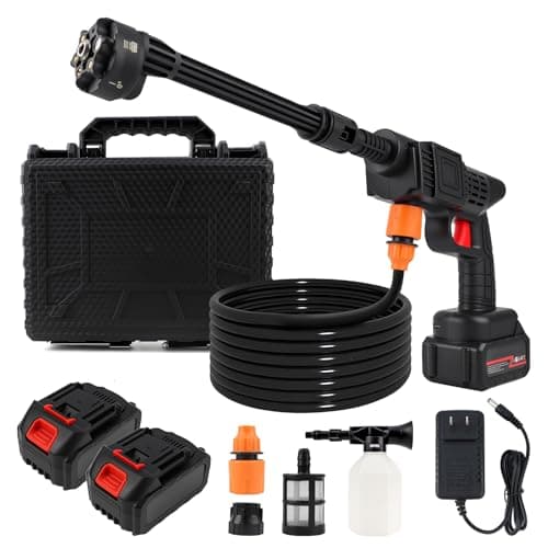 Image of Cordless Pressure Washer with Batteries,960PSI Portable Power Washer,2-in-1 Nozzle, 5M Hose & Foam Cannon - High-Pressure Jet Wash for Car, Patio, Garden, Bike & Outdoor Cleaning