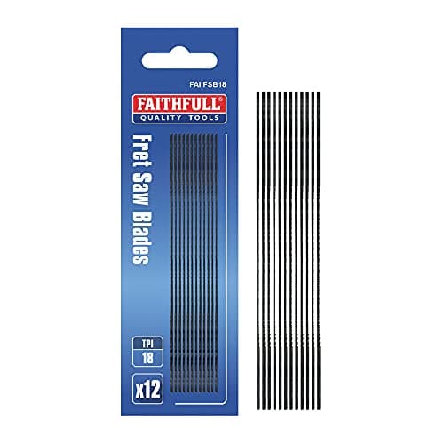 Image of Faithfull Fretsaw Blades (Pack 12) 18 Tpi