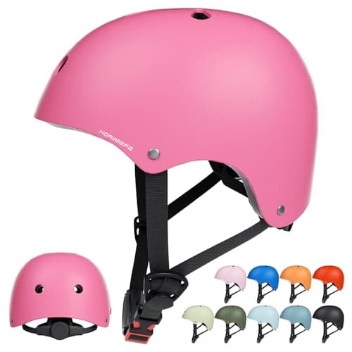 Image of KORIMEFA Toddler Kids Helmet for Bike Scooter Skateboard Roller BMX Bicycle 2-13 Years Boy Girl, Impact-Resistant/Lightweight/Breathable/Adjustable, 51-58cm