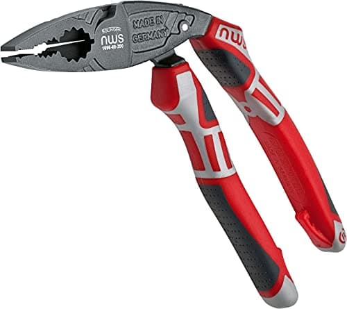 Image of NWS 1096-69-200-SB Number 69 "ErgoCombi" Combination Pliers, Silver/Red, 200 mm