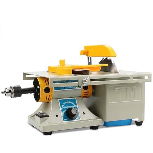 Image of DIY Jewelry Lapidary Equipment Mini Table Saw, Precision Cutter Polisher with Flexible Shaft, Benchtop Rock Grinder for Gem Cutting & Polishing Up to 10000r/min
