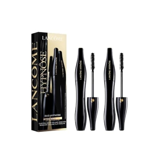 Image of Lancôme Hypnôse Mascara Duo Gift Set, Two Full Size Volumising and Lengthening Mascaras, Buildable Formula for Separated and Clump Free Lashes, Infused with Jojoba Oil, 01 Noir Hypnotic, 2x6.2ml