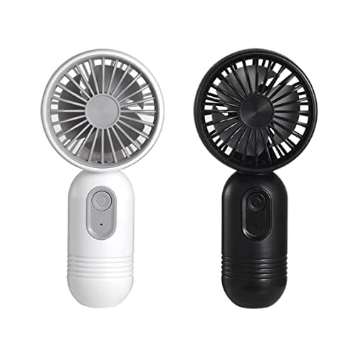 Image of VanSmaGo 2Packs of Portable Handheld Mini Fans, USB Rechargeable Personal Fan, Battery Operated Small Hand Held Fan with 3 Speeds for Travel/camping/Outdoor/Home/Office