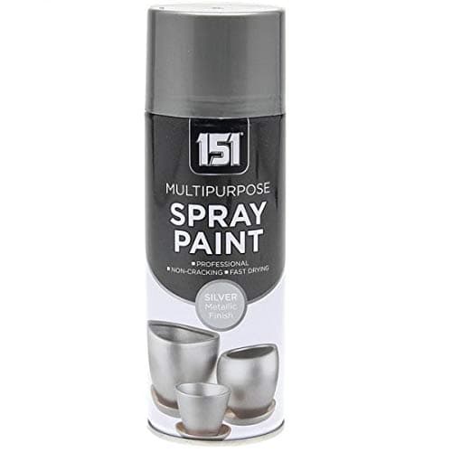 Image of Paint Factory 400ml Professional Quality Fantastic Finish All-Purpose Interior Exterior Household Spray Paint for Wood Metal Plastic Ceramics & More (Metallic Silver)