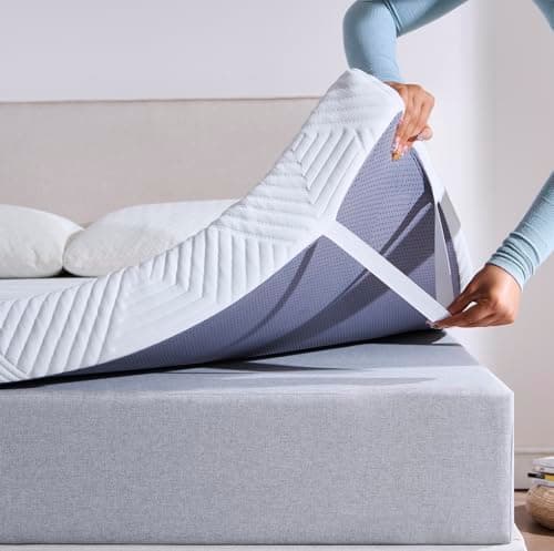 Image of Twirest 5CM Double High Resilience Foam Topper,Gel Mattress Pad,Breathable & Removable Fabric Cover,White(135 * 190 * 5cm)