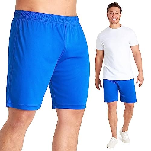 Image of CityComfort Mens Shorts Lightweight Breathable Drawstring Waist Running Shorts for Gym Sports Activewear Casual Summer (Blue, M)