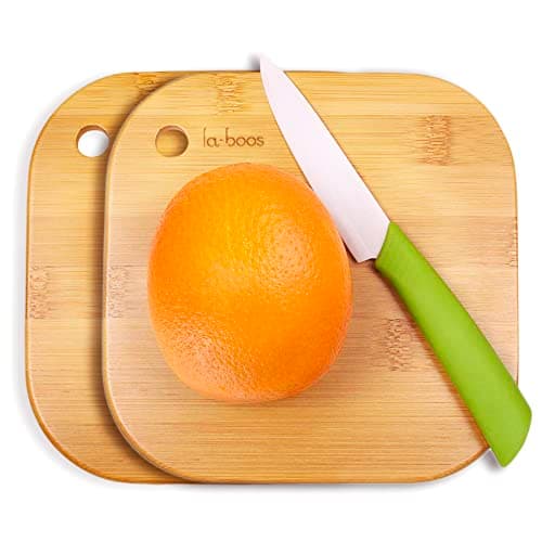 Image of Home Mini Cutting Board Small Fruit Cutting Board Solid Bamboo Wood Board for Baby Infant dormitoryＩSet of 2