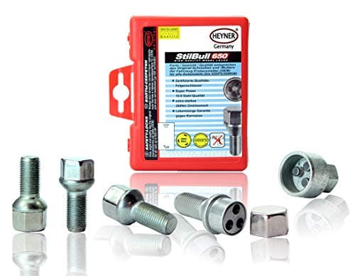 Image of Fits Bentley Continental Models 2005 To 2024 Heyner Germany StillBull Locking Wheel Nuts M14x1.5 Set 4 Locks Alloys Antitheft Protection Bolts ZA