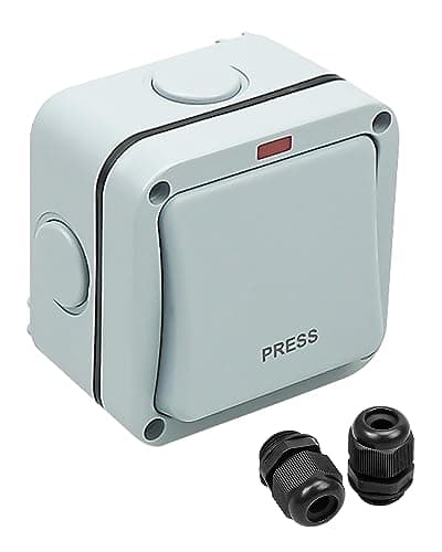 Image of Waterproof Wall Push Button Release Switch, Garage Door Opener Surface Mounted for Automatic Gate Opener, Outdoor Switch for Courtyard Warehouse School, Door Access Control System