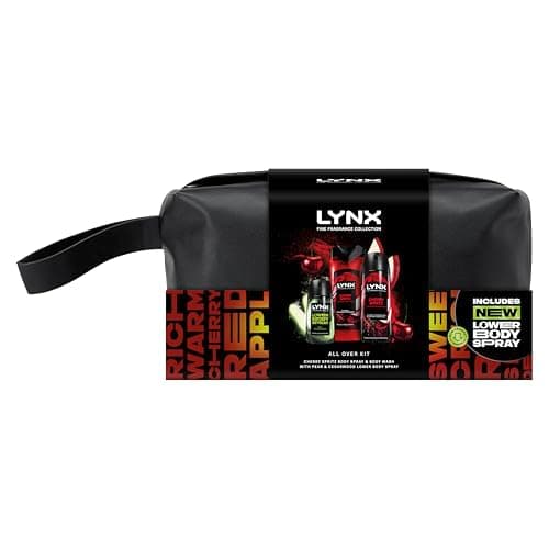 Image of Lynx Fine Fragrance Collection All Over Kit Gift Set with a body spray, a body wash and a lower body spray in a Wash Bag perfect for any occasion 3 piece