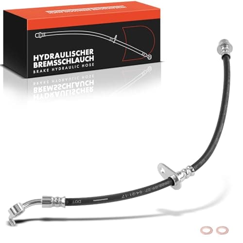 Image of Frankberg 1x Brake Hose Brake Hydraulic Hose Rear Axle Left Passenger Side Compatible with Accord IX Saloon CR 2.4L 2014-2017 Accord VIII CU CW 2.0L-2.4L 2008-2015