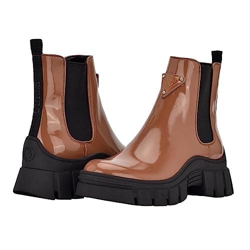 Image of GUESS Women's Hestia Ankle Boot, Brown/Black 210, 8 UK