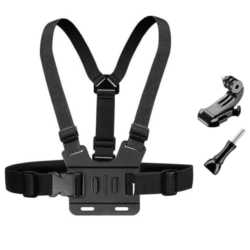 Image of YHTSPORT Chest Mount Harness with J Hook Adapter, Adjustable Chest Support for GoPro Hero 13/12/11/10/9/8/7/6/5/4/3, DJI, AKASO, Apeman, Apexcam and Most Action Cameras