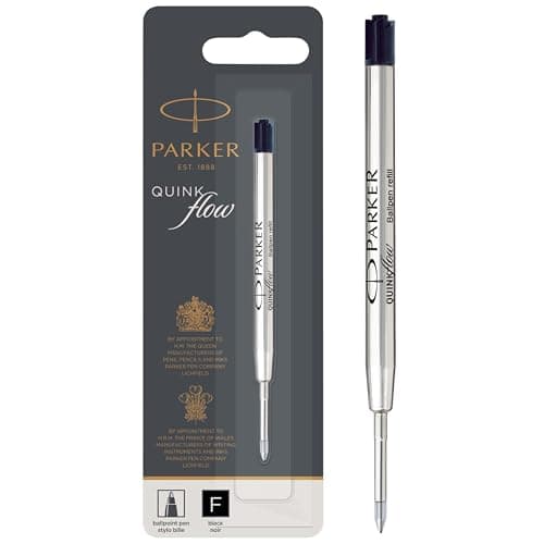 Image of Parker Ballpoint Pen Refill | Fine Tip | Black QUINKflow Ink | 1 Count