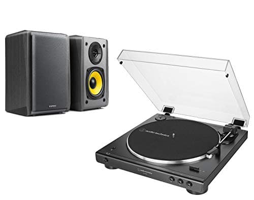 Image of Audio-Technica AT-LP60XBT Bluetooth Transmit Turntable Compatible for Edifier R1010BT Speakers Exclusive to Digitalis Audio (Bluetooth Black Speakers)