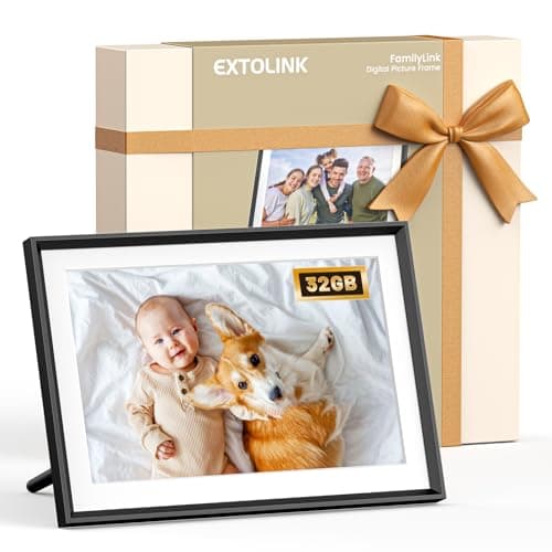 Image of EXTOLINK 10.1" Smart WiFi Digital Picture Frame with 32GB Storage,1280 x 800 HD IPS Touch Screen Auto-Rotate for Wall/Tabletop, for Woman,Mom, Dad, Wife