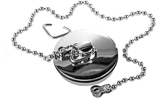 Image of E2trade Chrome Sink Plug with Chain for Hand Washing Basin 1 1/2 inch