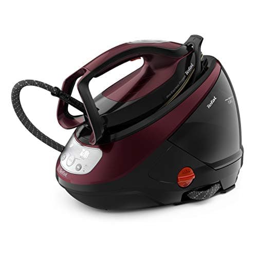 Image of Tefal Pro Express Protect High Pressure Steam Generator Iron, 1.8 L Capacity, 7.5 Bar, 140 g/min continuous steam & 560 g/min steam boost, 2600 Watt, Removable Scale Collector, Burgundy & Black GV9230