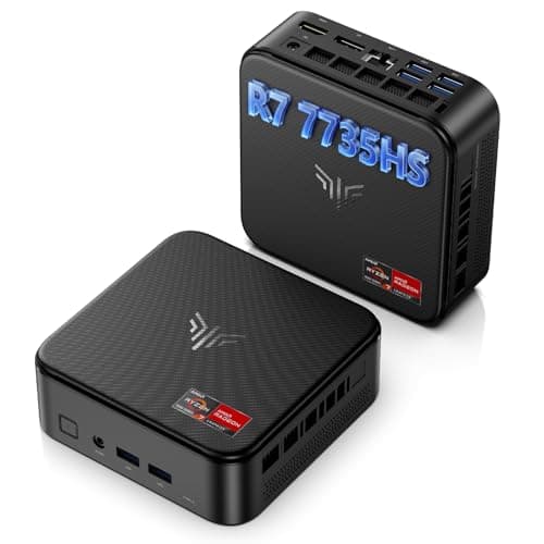 Image of NiPoGi E3B Mini PC AMD Ryzen 7 7735HS(up to 4.75GHz 8C/16T) Mini Computer 24GB LPDDR5 512GB SSD Mini PC Windows 11 Pro Radeon 680M Graphics/4K Triple Display/WiFi 6/BT5.2/HDMI+DP+Type C/Office/Gaming