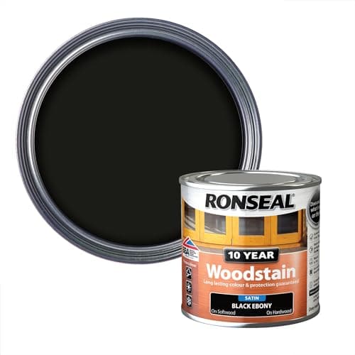 Image of Ronseal 10 Year Woodstain Black Ebony 250ml