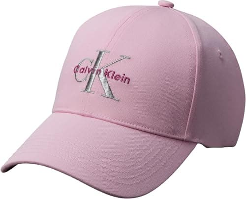 Image of Calvin Klein Women's MONOLOGO Embroidery Baseball HAT LV04K5026G Cap, Pink (French Orchid), One Size