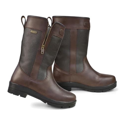 Image of Brogini Womens Abruzzo Mid Calf Country Boots Brown 6.5 Reg