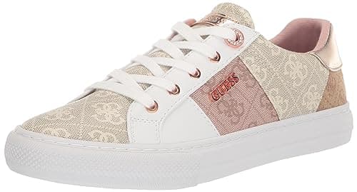 Image of GUESS Women's Loven Sneaker, Light Natural, 6 UK