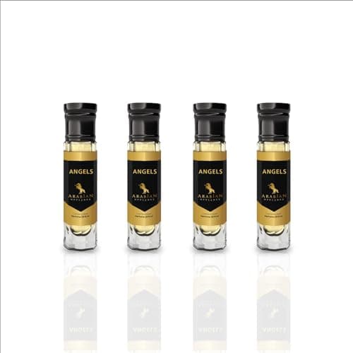 Image of Arabian Opulence FR27 ANGELS Roll-on Perfume Oil | Concentrated Fragrance Body Oil | Long Lasting Oil Based Perfume for Women | Travel Size Alcohol-Free Soft Perfume Oil Bottle (6ML, 4 Pack)