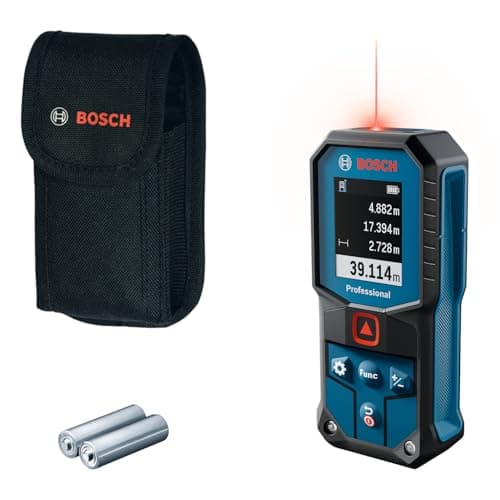 Image of Bosch Professional laser measure GLM 40-31 (IP65 certified, shock-absorbing housing, 7 measuring modes, automatic calculations for length/area/volume, bright colour display, Li-ion battery compatible)