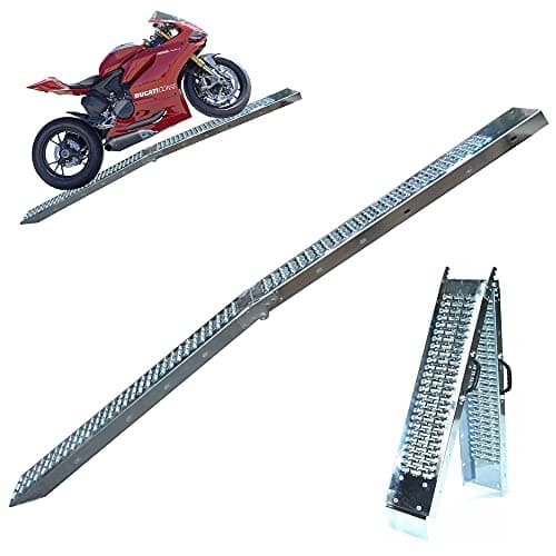 Image of Loading Ramp Folding Car Steel x1 200KG 1.8 Metre Trailer Motorbike Motorcycle 1800mm x 225mm x 45mm NOT SUITABLE FOR TRACK MACHINES Handle loads of up to 200kg each